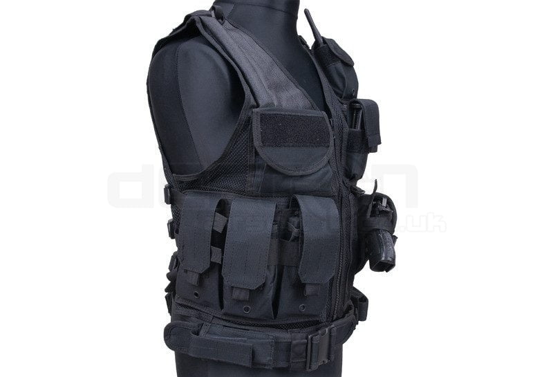 Law Enforcement tactical vest - black - DEFCON AIRSOFT