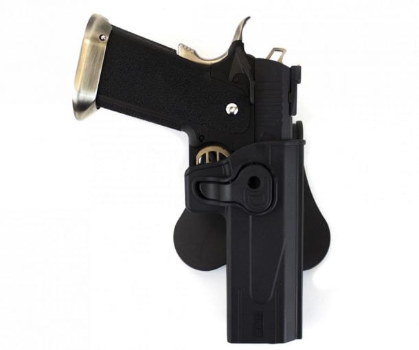 Nuprol Hi-capa Pistol Retention Paddle Holster - Black - Defcon Airsoft