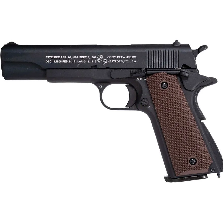 Colt 1911 A1 Co2 Blowback Pistol Black - DEFCON AIRSOFT