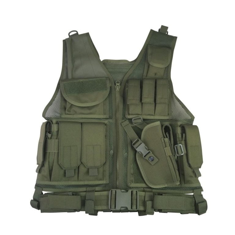 KombatUK Cross Draw Tac-Vest - Olive Green - DEFCON AIRSOFT